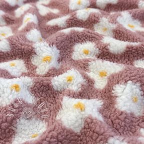 Kabát anyag TEDDY Daisy old pink
