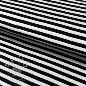Jersey YARN DYED STRIPES - BLACK