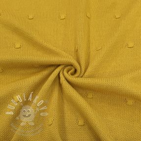 Pulóver anyag BIG KNIT DOT ochre