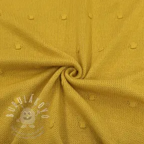 Pulóver anyag BIG KNIT DOT ochre