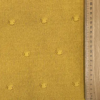 Pulóver anyag BIG KNIT DOT ochre