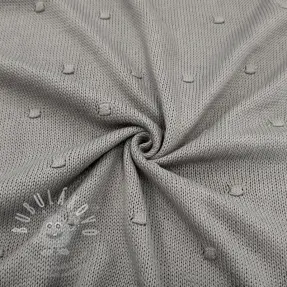 Pulóver anyag BIG KNIT DOT grey