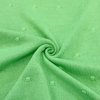 Pulóver anyag BIG KNIT DOT grass green