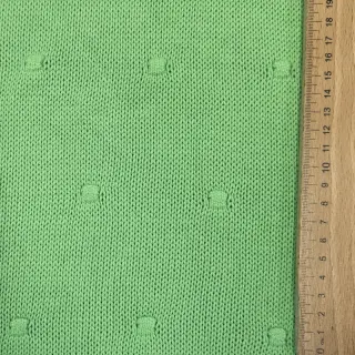 Pulóver anyag BIG KNIT DOT grass green