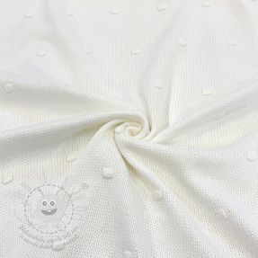 Pulóver anyag BIG KNIT DOT off white