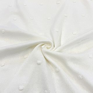 Pulóver anyag BIG KNIT DOT off white