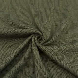Pulóver anyag BIG KNIT DOT camo green