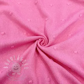 Pulóver anyag BIG KNIT DOT pink