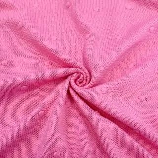 Pulóver anyag BIG KNIT DOT pink