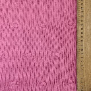 Pulóver anyag BIG KNIT DOT pink