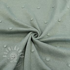 Pulóver anyag BIG KNIT DOT old green