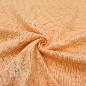 Pulóver anyag BIG KNIT DOT peach