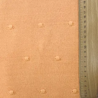 Pulóver anyag BIG KNIT DOT peach