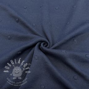 Pulóver anyag BIG KNIT DOT navy