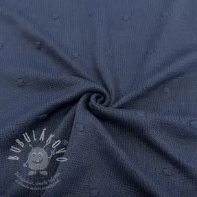 Pulóver anyag BIG KNIT DOT navy