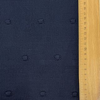 Pulóver anyag BIG KNIT DOT navy