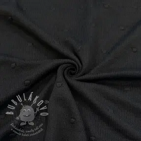 Pulóver anyag BIG KNIT DOT black