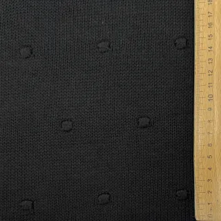 Pulóver anyag BIG KNIT DOT black