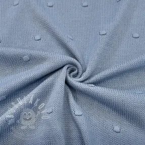 Pulóver anyag BIG KNIT DOT blue