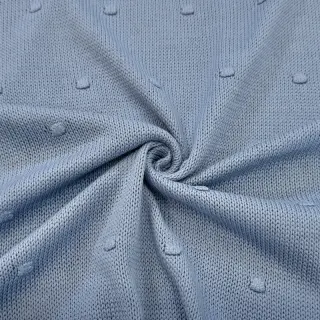 Pulóver anyag BIG KNIT DOT blue