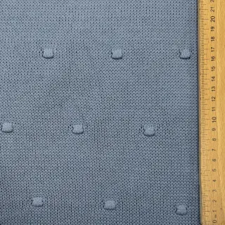 Pulóver anyag BIG KNIT DOT blue