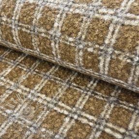 Kabát anyag Bouclé Squares design A