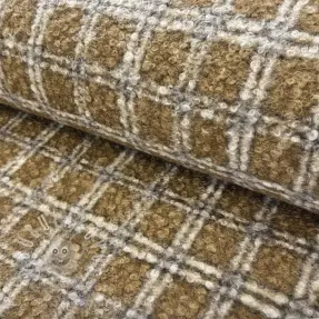 Kabát anyag Bouclé Squares design A
