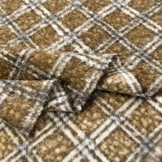Kabát anyag Bouclé Squares design A