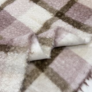 Kabát anyag Bouclé Squares design C
