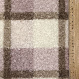 Kabát anyag Bouclé Squares design C