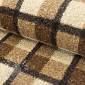 Kabát anyag Bouclé Squares design E