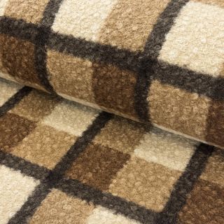 Kabát anyag Bouclé Squares design E