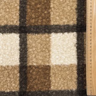 Kabát anyag Bouclé Squares design E