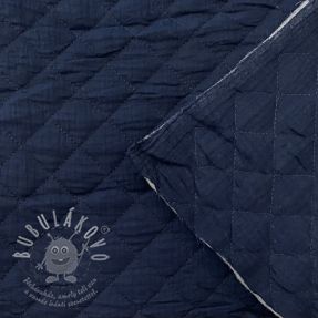 Dupla géz/muszlin QUILT navy