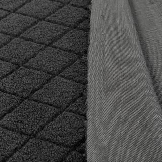 Kabát anyag TEDDY Diamond dark grey