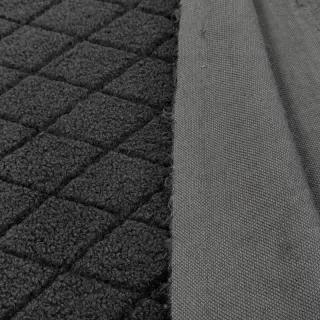 Kabát anyag TEDDY Diamond dark grey