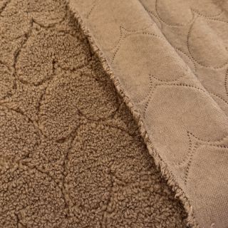 Kabát anyag TEDDY Hearts in hearts brown