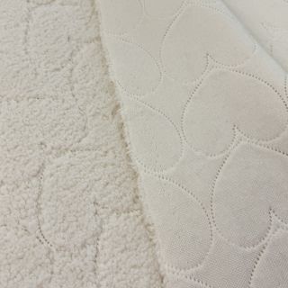 Kabát anyag TEDDY Hearts in hearts ecru