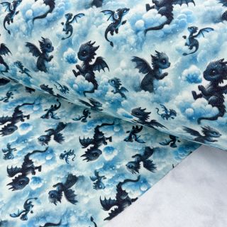 Szabadidő anyag fésült JOGGING Dragons design C digital print