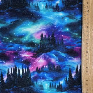 Szabadidő anyag fésült JOGGING In the night design B digital print