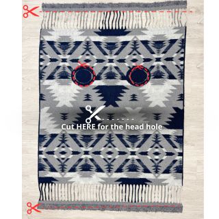 Poncho PRATO boiled wool design F