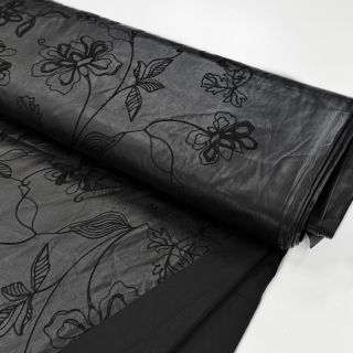Ruházati műbőr Flowers design B
