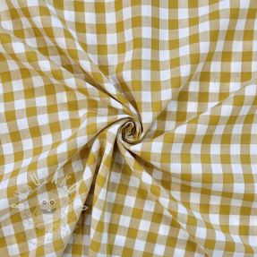 Pamutvászon Check ochre