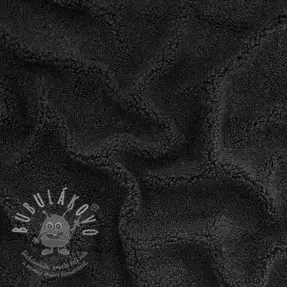 Kabát anyag TEDDY black