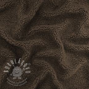 Kabát anyag TEDDY dark brown