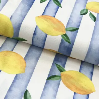 Dekorációs anyag Lemons blue digital print