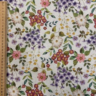 Dekorációs anyag Linenlook Flowers meadow digital print