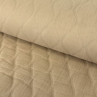 Dupla géz/muszlin QUILT Wave beige
