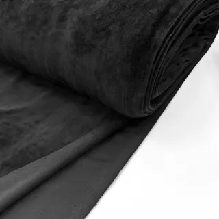 Elasztikus bársony anyag VELVET STRETCH black