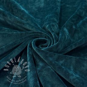 Elasztikus bársony anyag VELVET STRETCH petrol